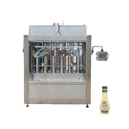 Máquina de llenado de líquido de alta viscosidad de crema líquida vertical neumática semiautomática de salsa 
